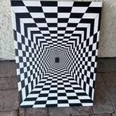 Lost in the Illusion or Mind Maze Canvas wall Art $30 unframed $40 framed