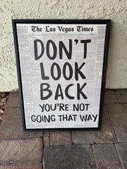 Don't Look Back You're Not Going That Way canvas 12x16