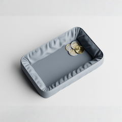 Nuvia Soft-Touch 3D Printed Valet Tray - Modern Minimal Catchall Dish for Keys, Coins & Desk Essentials
