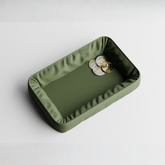 Nuvia Soft-Touch 3D Printed Valet Tray - Modern Minimal Catchall Dish for Keys, Coins & Desk Essentials