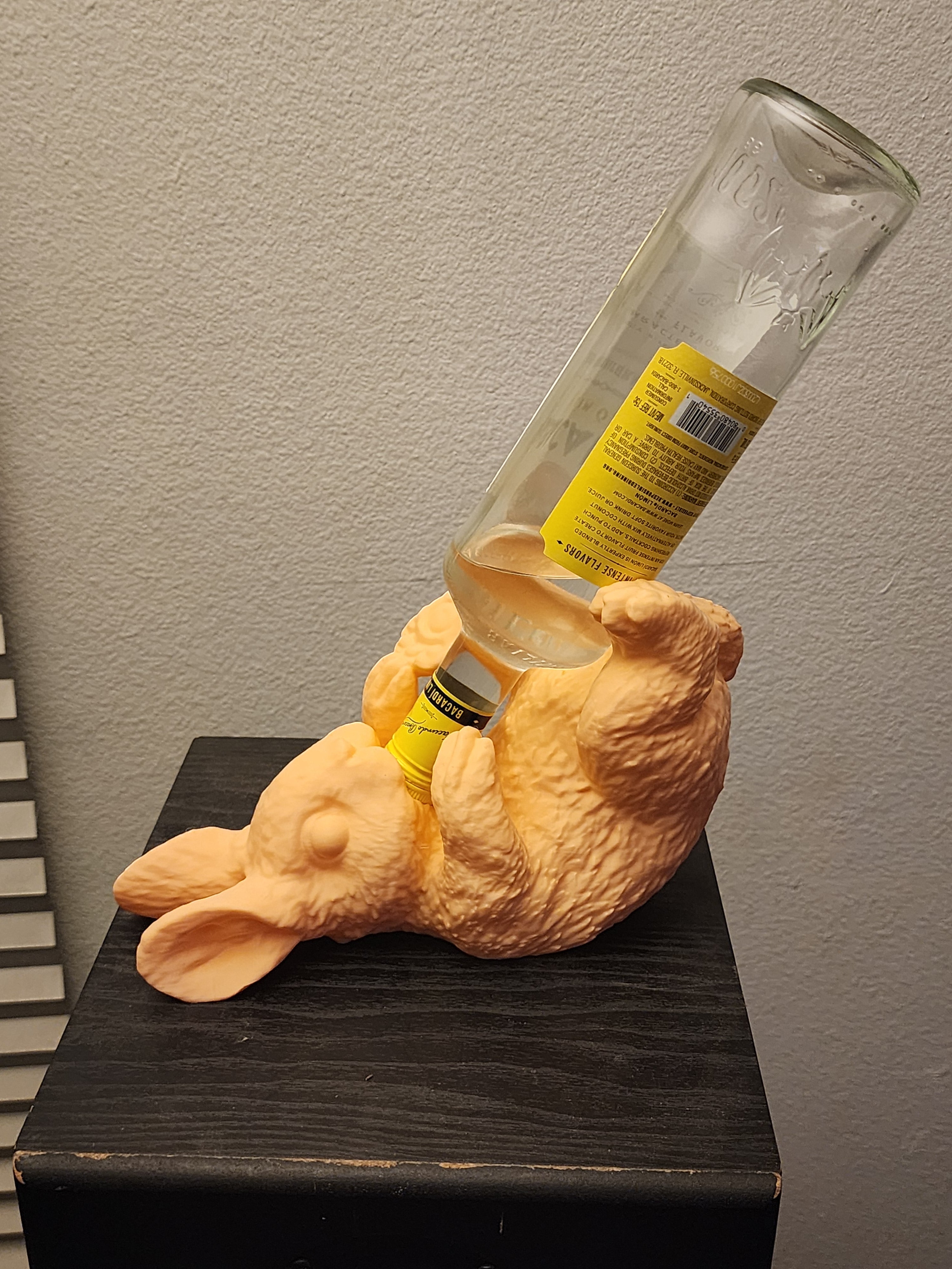 Bottoms Up Bunny Bottle Holder 8.4 width  4.4 height
