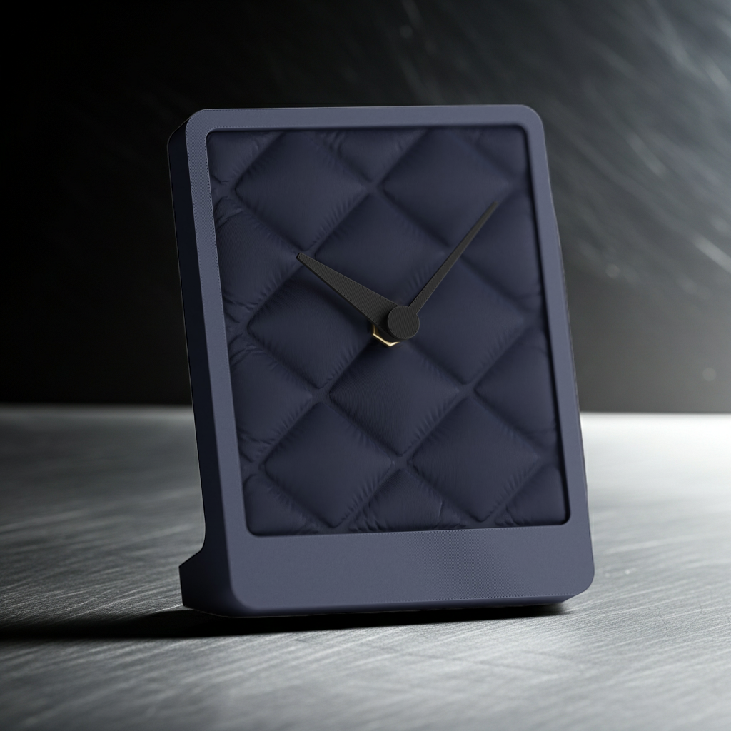 Inflated Cloth Pattern Clock Modern Decor Timepiece