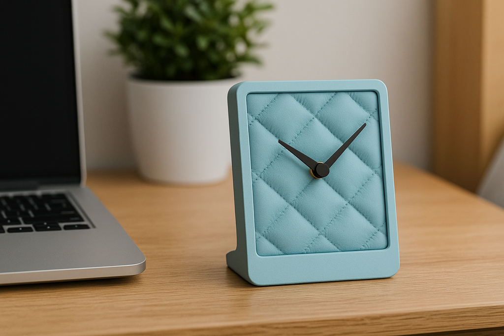 Inflated Cloth Pattern Clock Modern Decor Timepiece