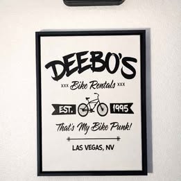 Deebo’s Bike Rentals Canvas — 12×16