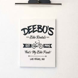 Deebo’s Bike Rentals Canvas — 12×16