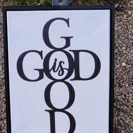 God Is Good Canvas — 12×16