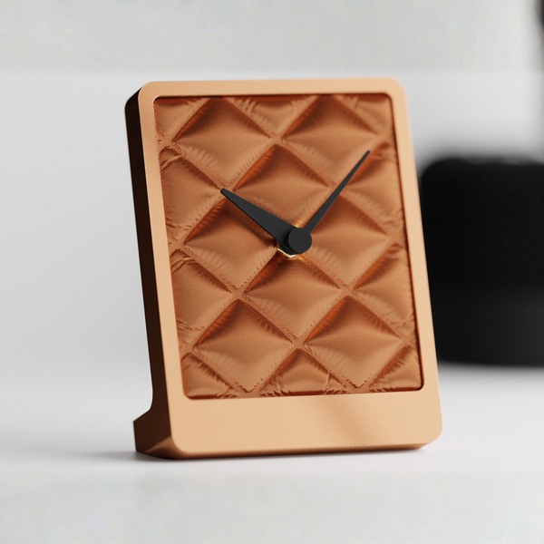 Inflated Cloth Pattern Clock Modern Decor Timepiece