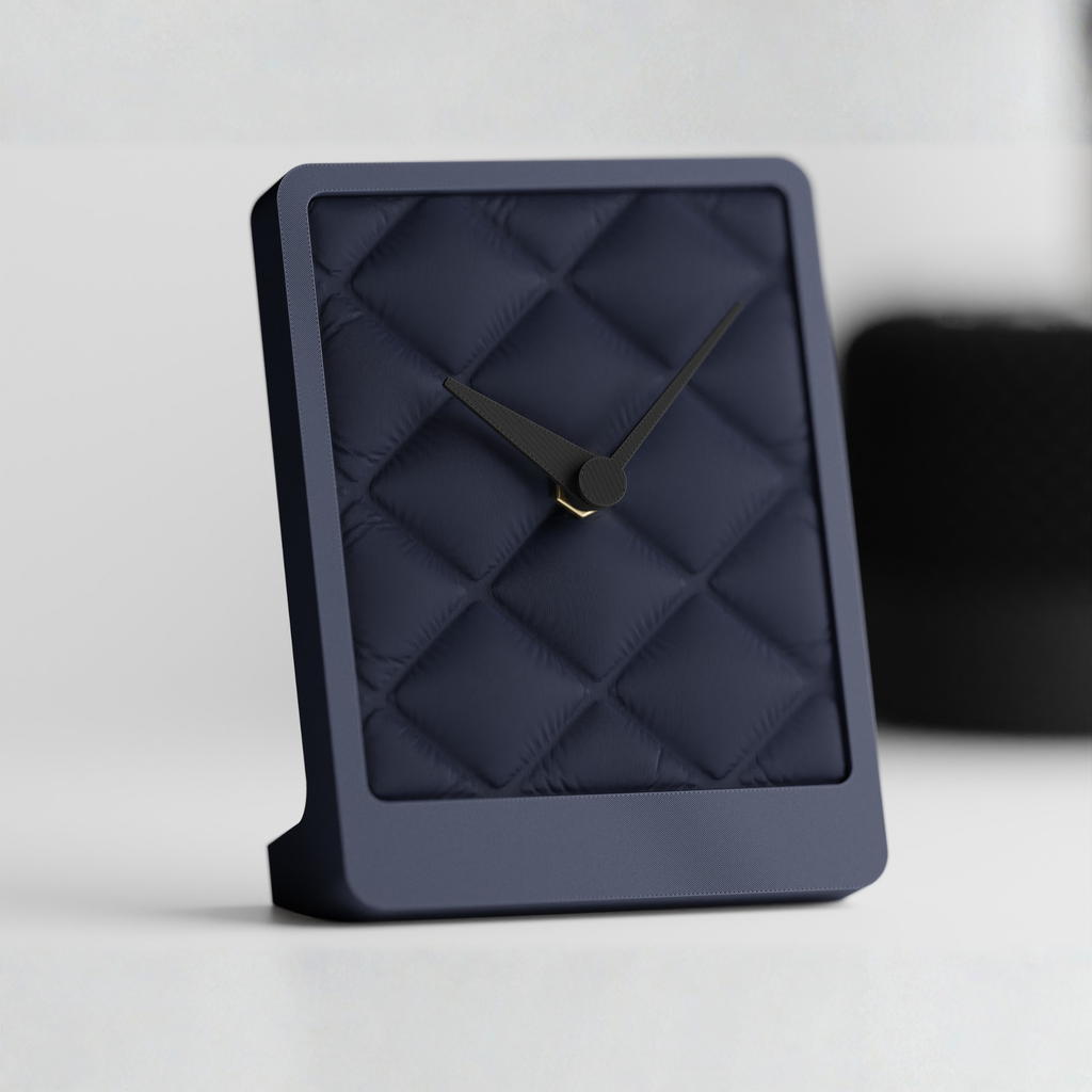 Inflated Cloth Pattern Clock Modern Decor Timepiece