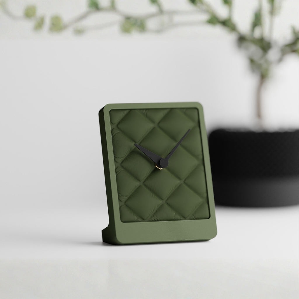 Inflated Cloth Pattern Clock Modern Decor Timepiece