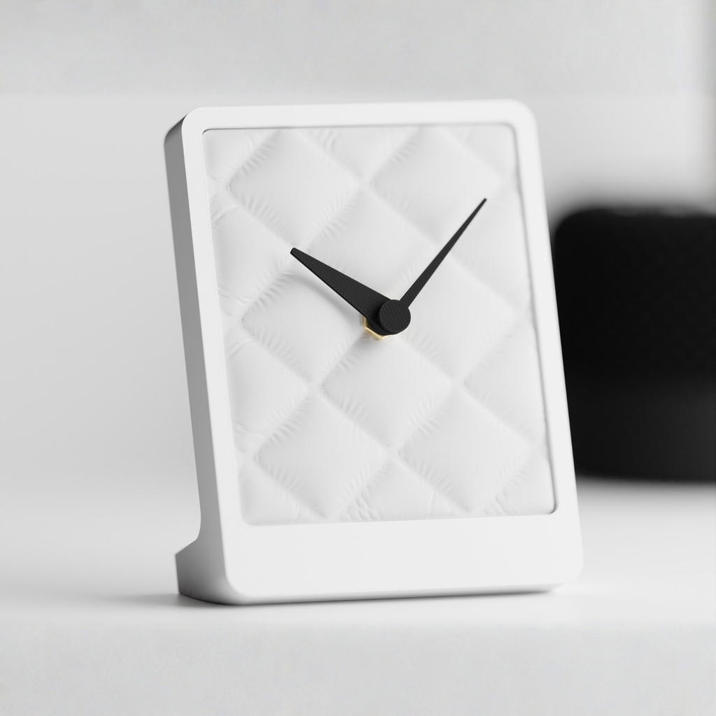 Inflated Cloth Pattern Clock Modern Decor Timepiece