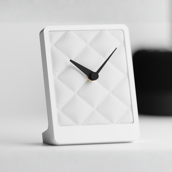 Inflated Cloth Pattern Clock Modern Decor Timepiece