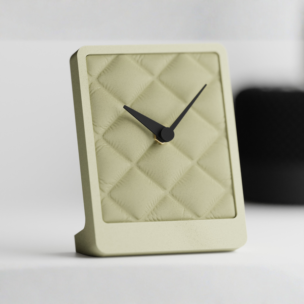 Inflated Cloth Pattern Clock Modern Decor Timepiece
