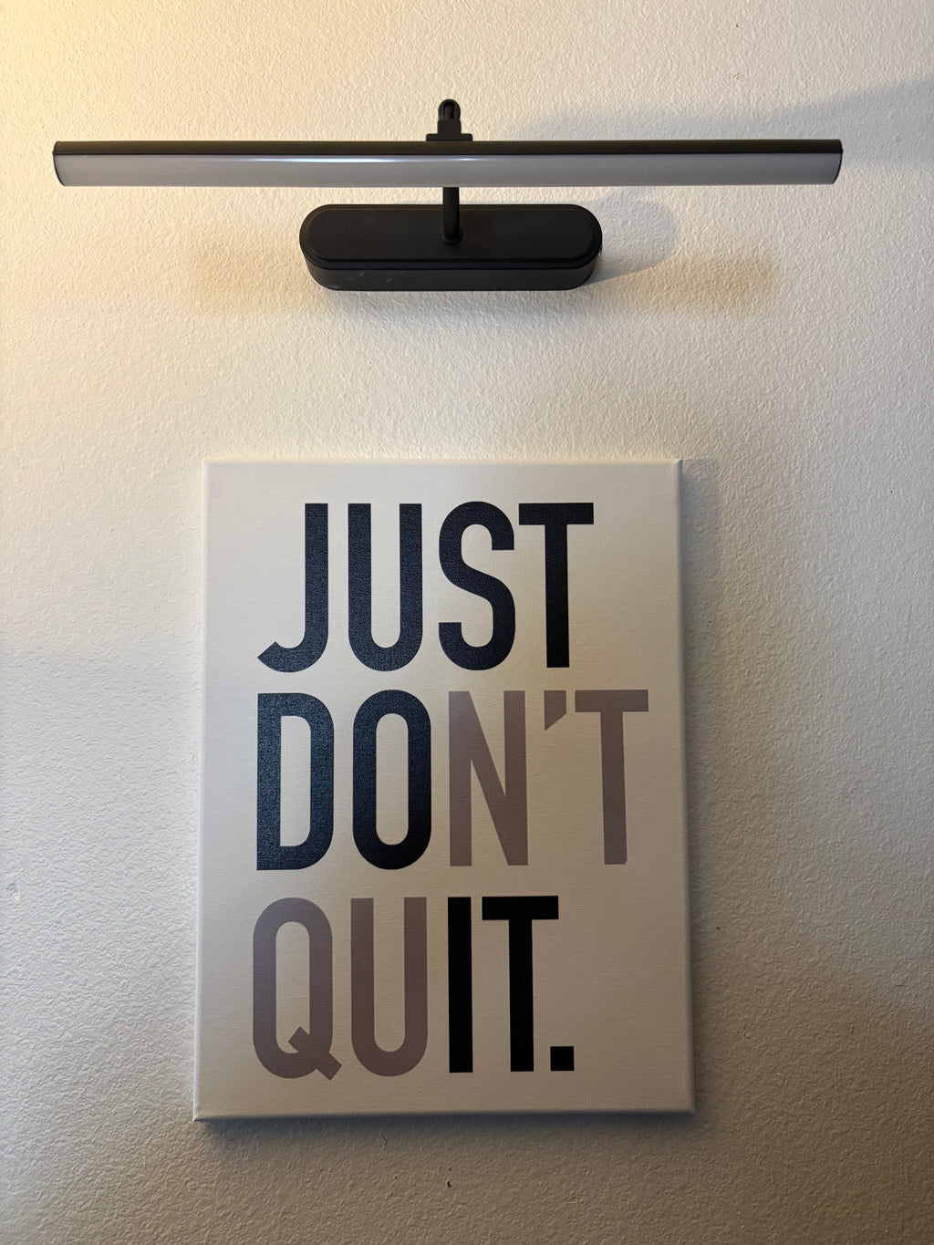 JUST DON’T QUIT – Minimal Motivational Wall Art (12×16)