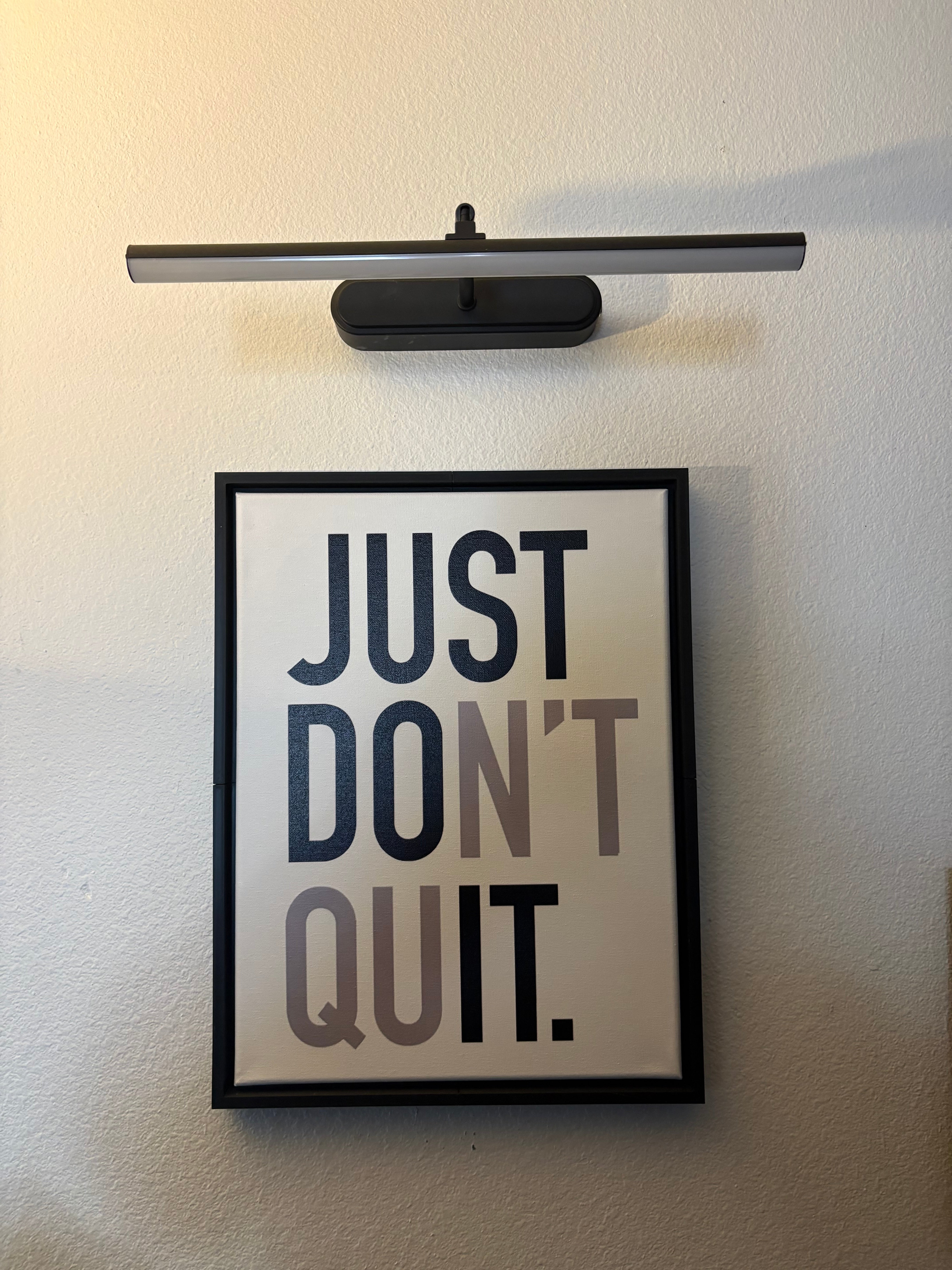 JUST DON’T QUIT – Minimal Motivational Wall Art (12×16)