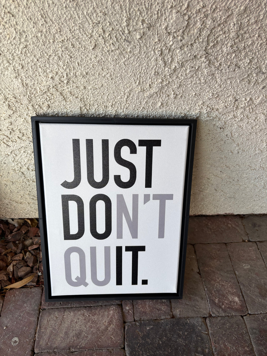 JUST DON’T QUIT – Minimal Motivational Wall Art (12×16)