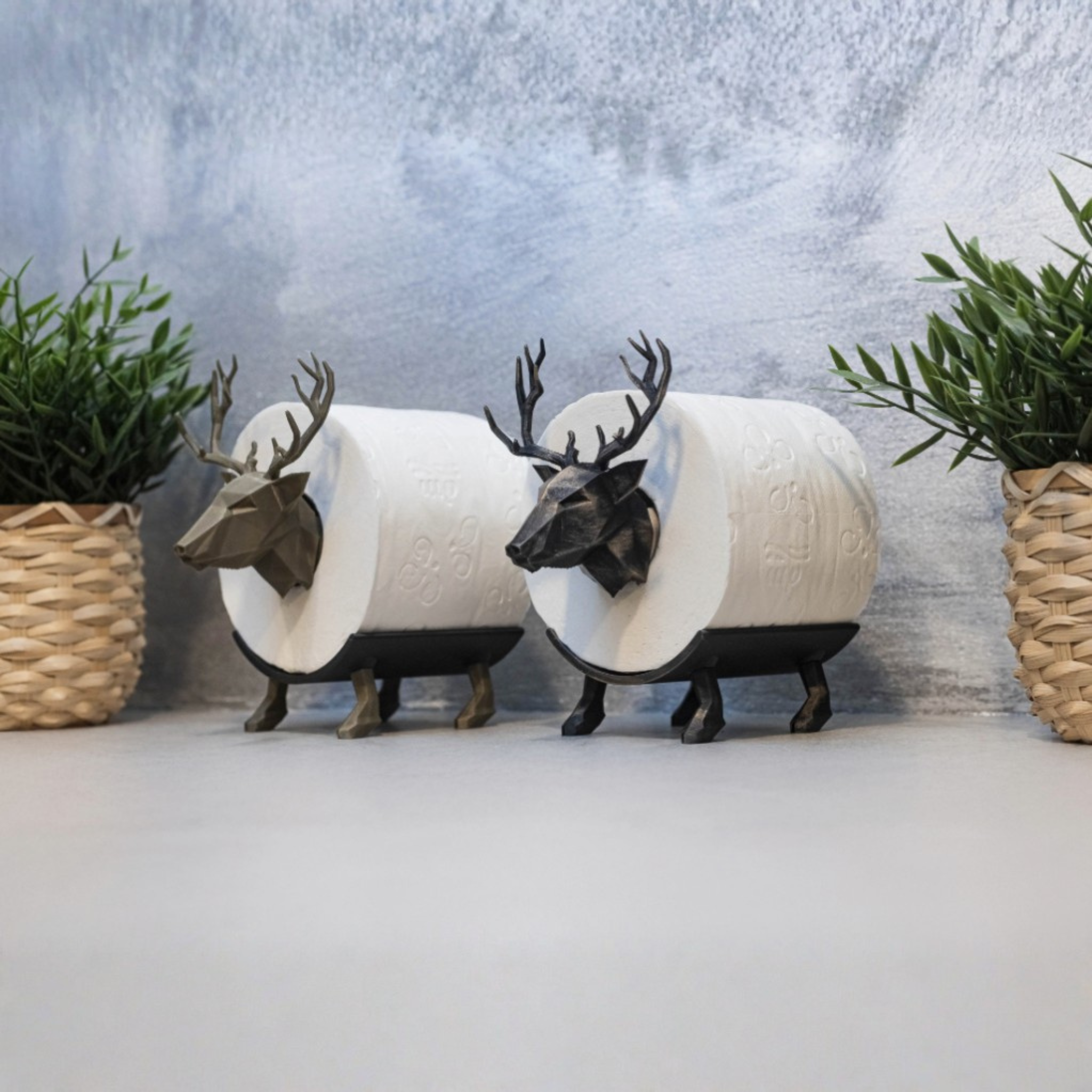 Majestic Stag, Deer Toilet Paper Roll Holder – Functional & Fun!