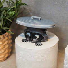 Toilet Paper Bandits! Spare toilet paper holder