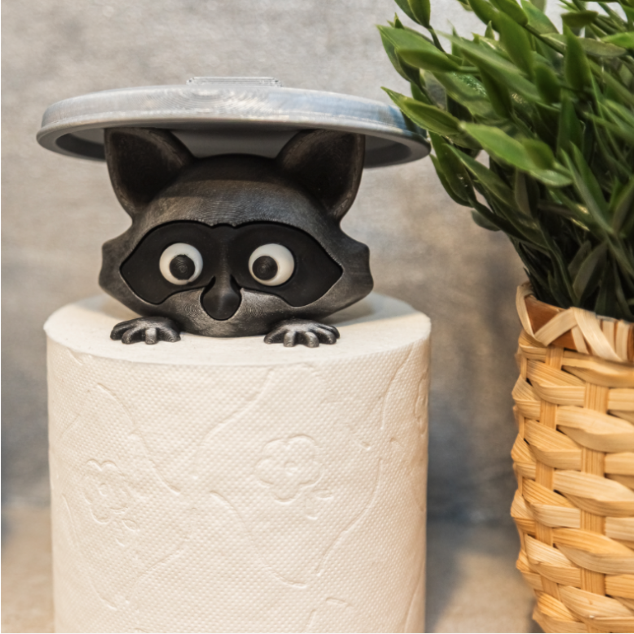 Toilet Paper Bandits! Spare toilet paper holder