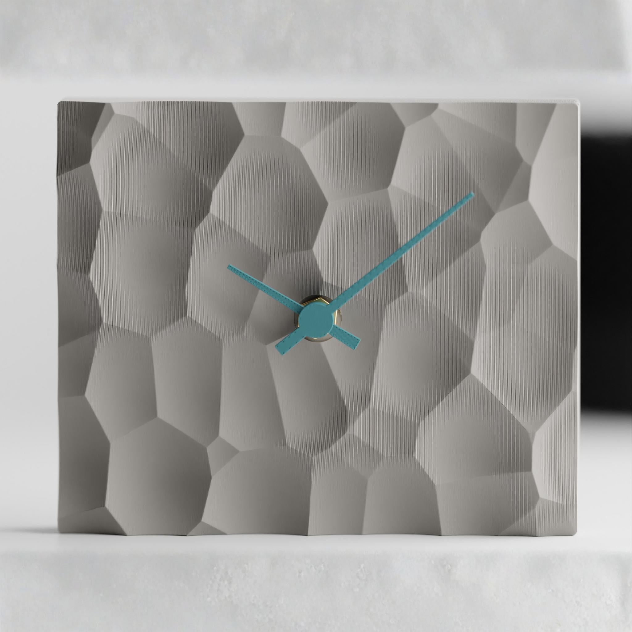Voronoi Edition Clock – Modern Geometric Timepiece in Matte Black | Minimal Design Decor Secondary image
