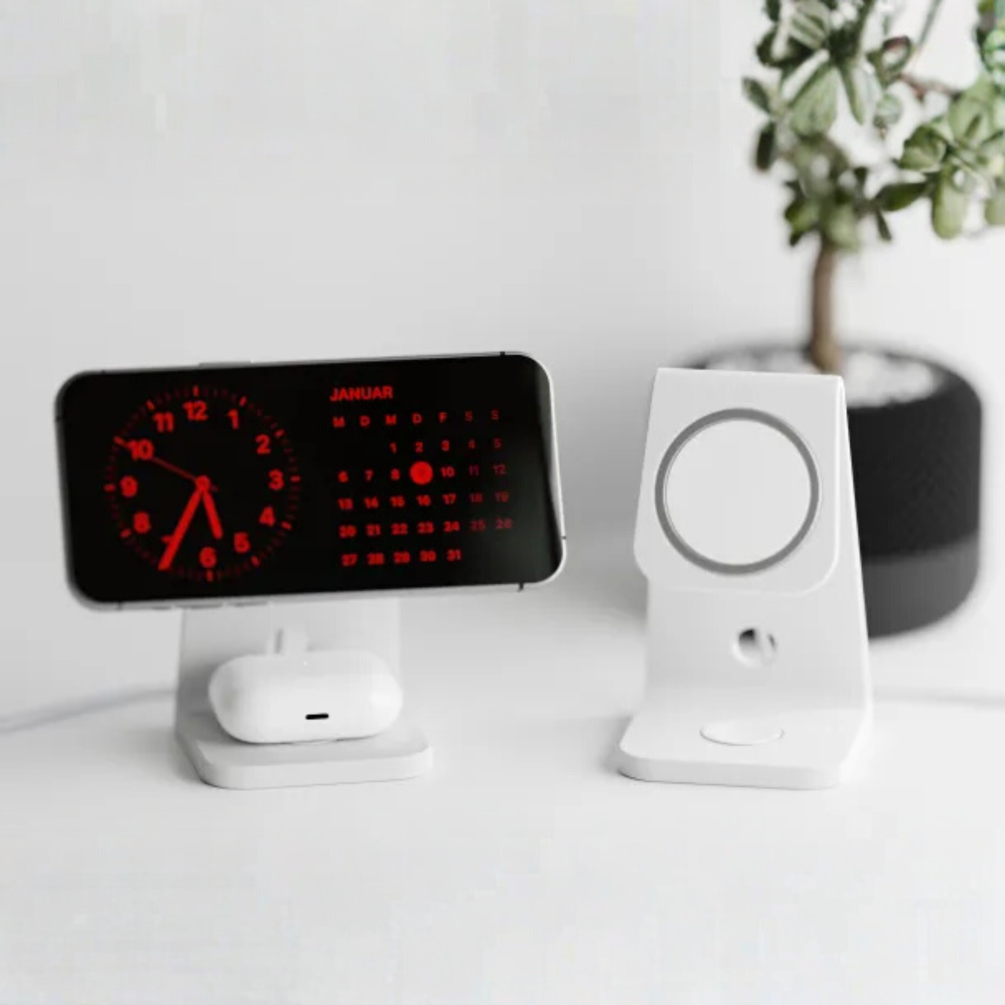 Minimalist iPhone & AirPods Charging Stand