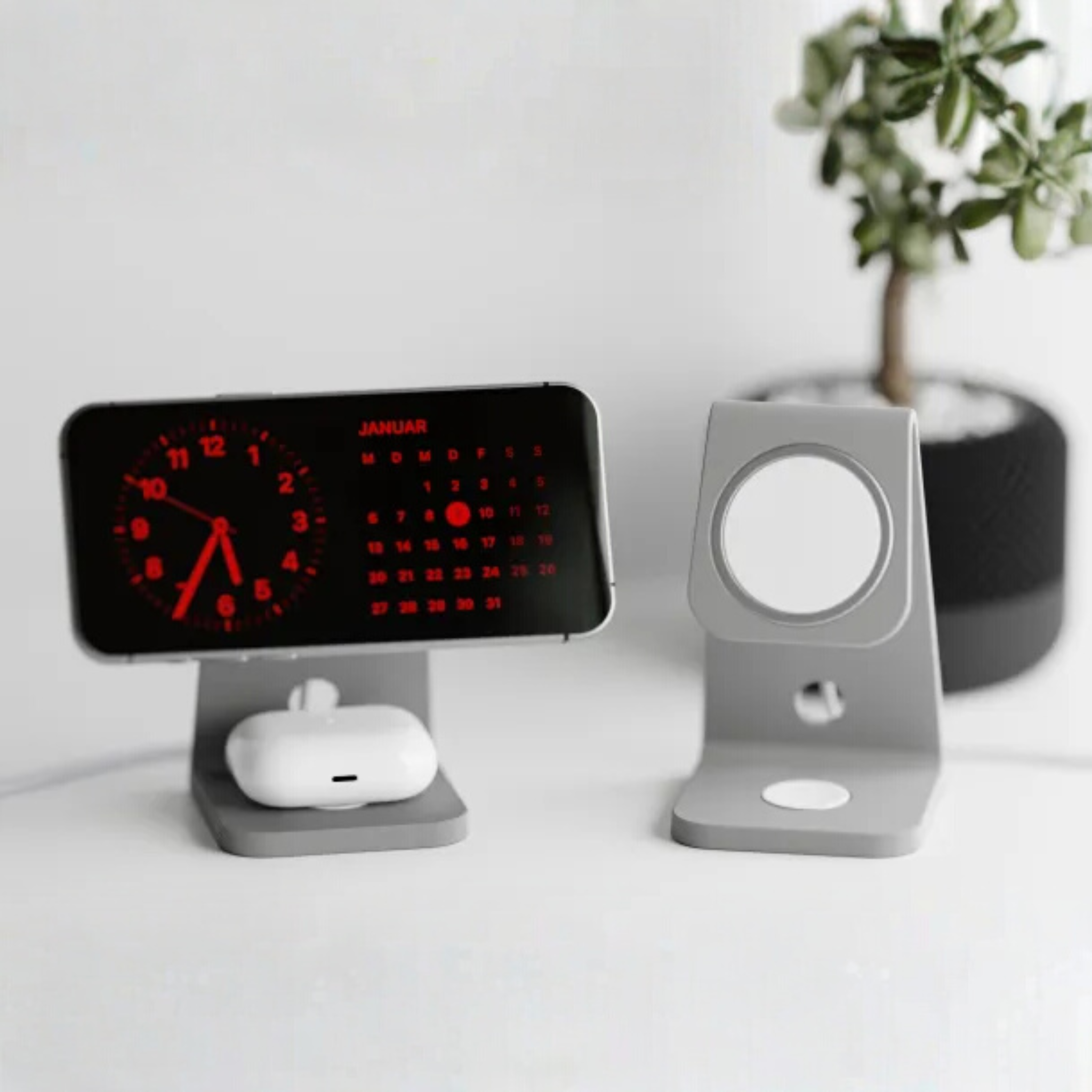 Minimalist iPhone & AirPods Charging Stand