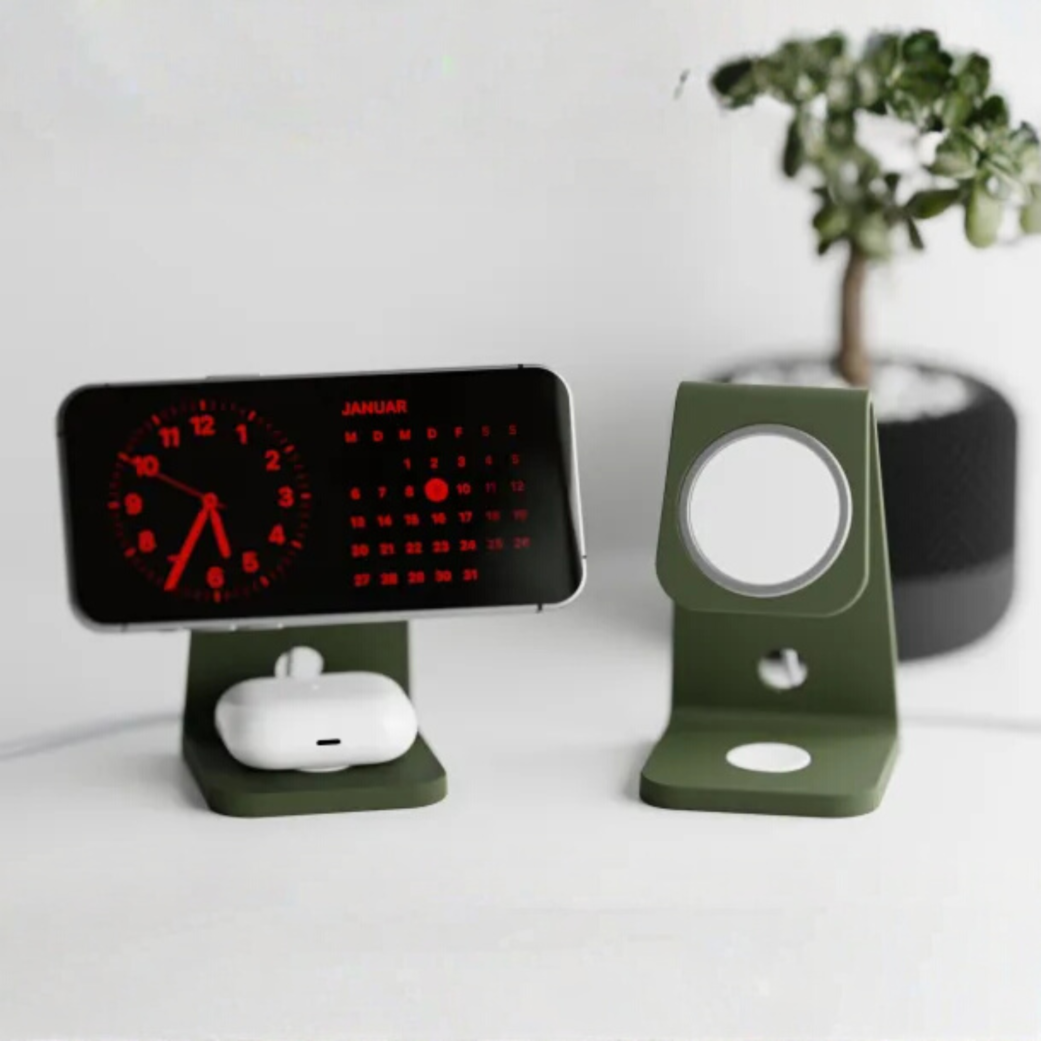 Minimalist iPhone & AirPods Charging Stand