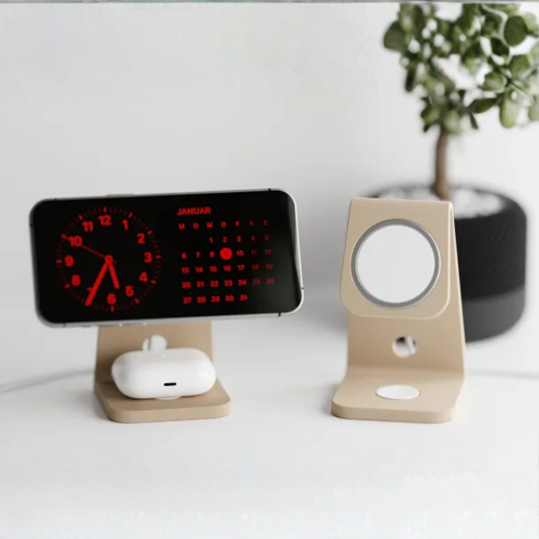 Minimalist iPhone & AirPods Charging Stand