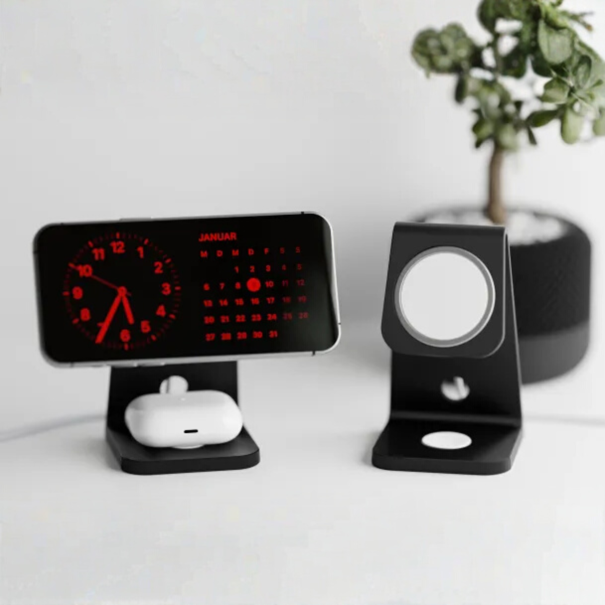 Minimalist iPhone & AirPods Charging Stand