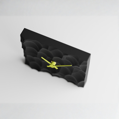 Voronoi Edition Clock – Modern Geometric Timepiece in Matte Black | Minimal Design Decor