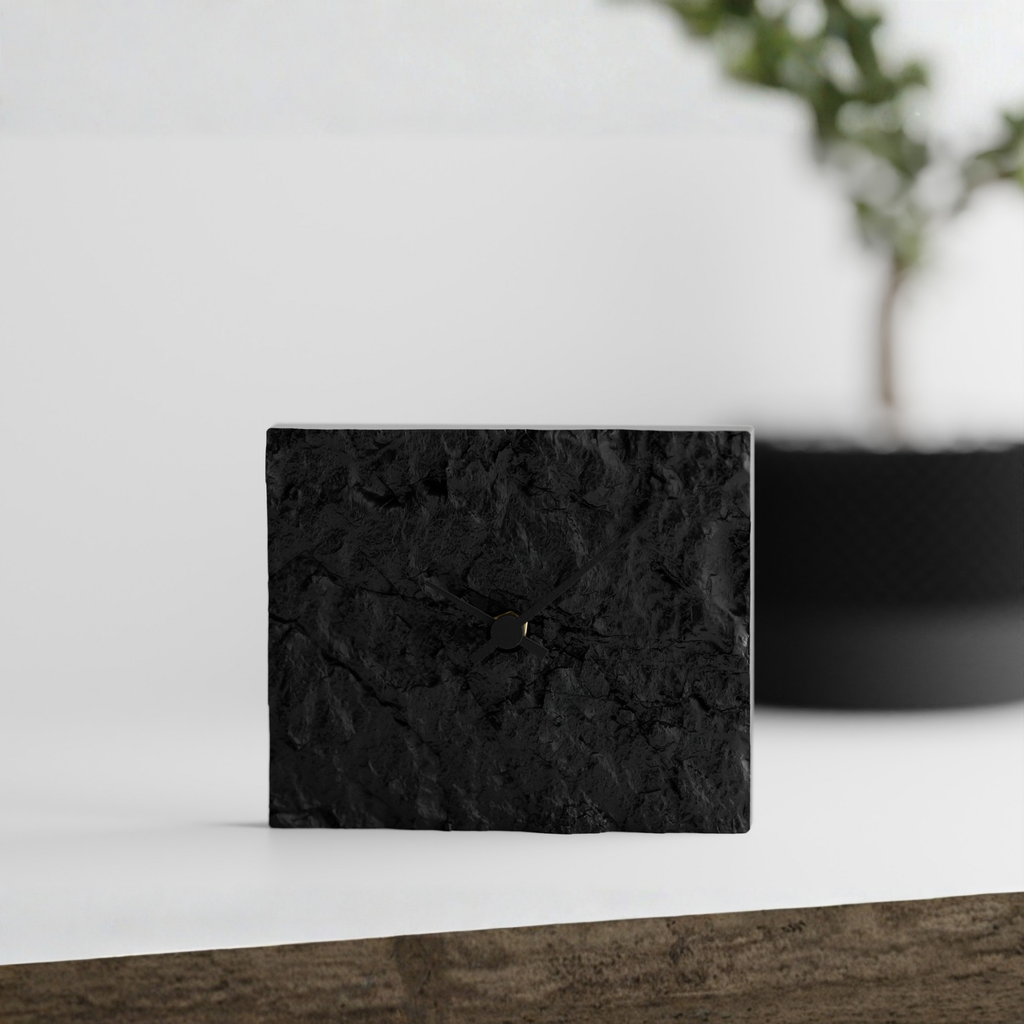 Rock Clock – Modern Stone Texture Clock for Minimalist Home Décor