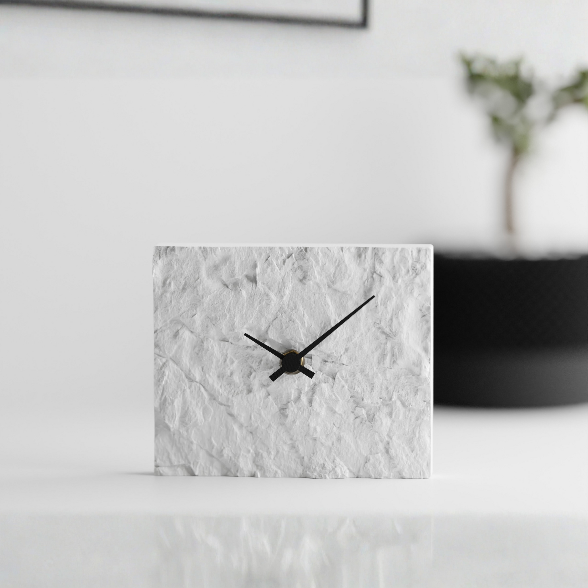 Rock Clock – Modern Stone Texture Clock for Minimalist Home Décor