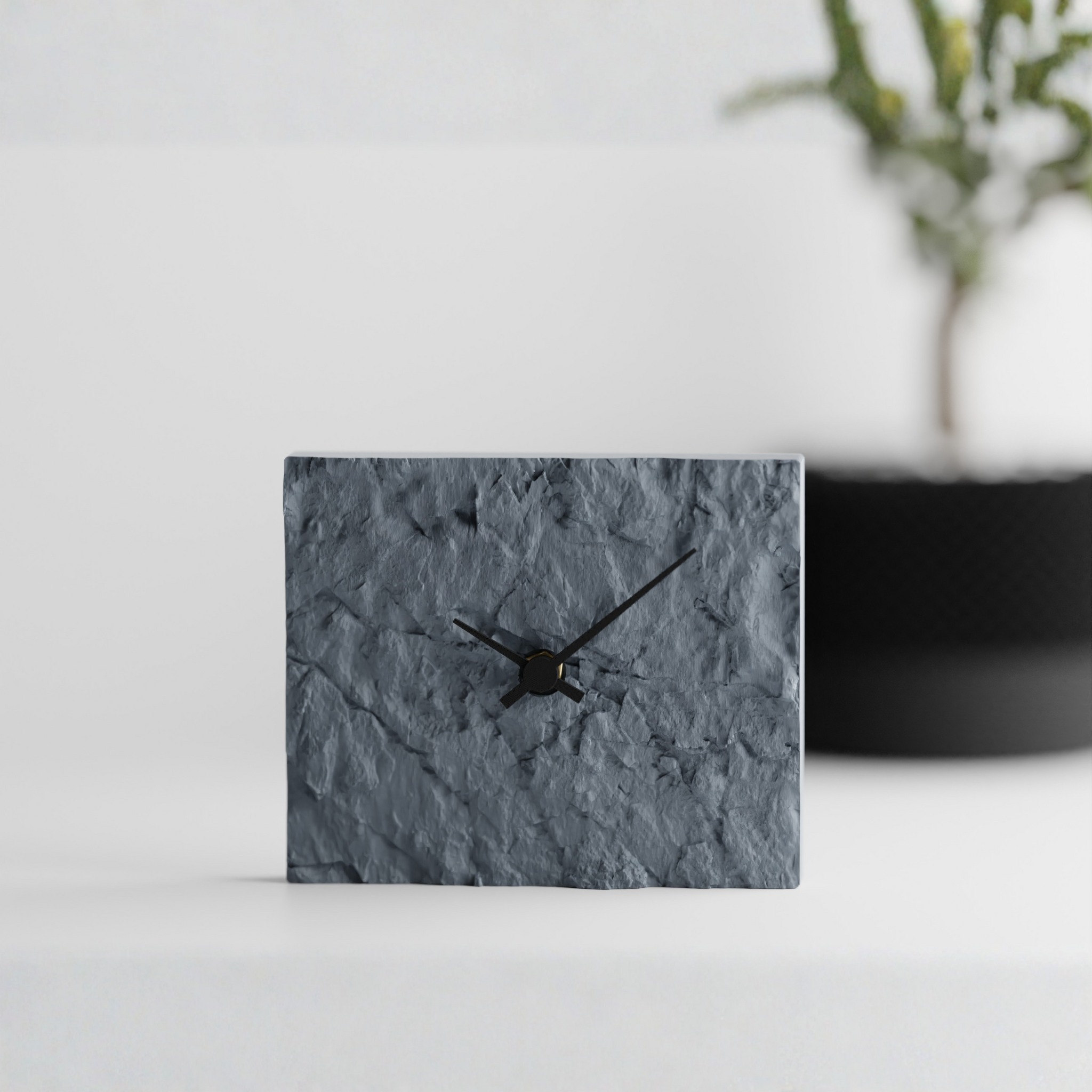 Rock Clock – Modern Stone Texture Clock for Minimalist Home Décor