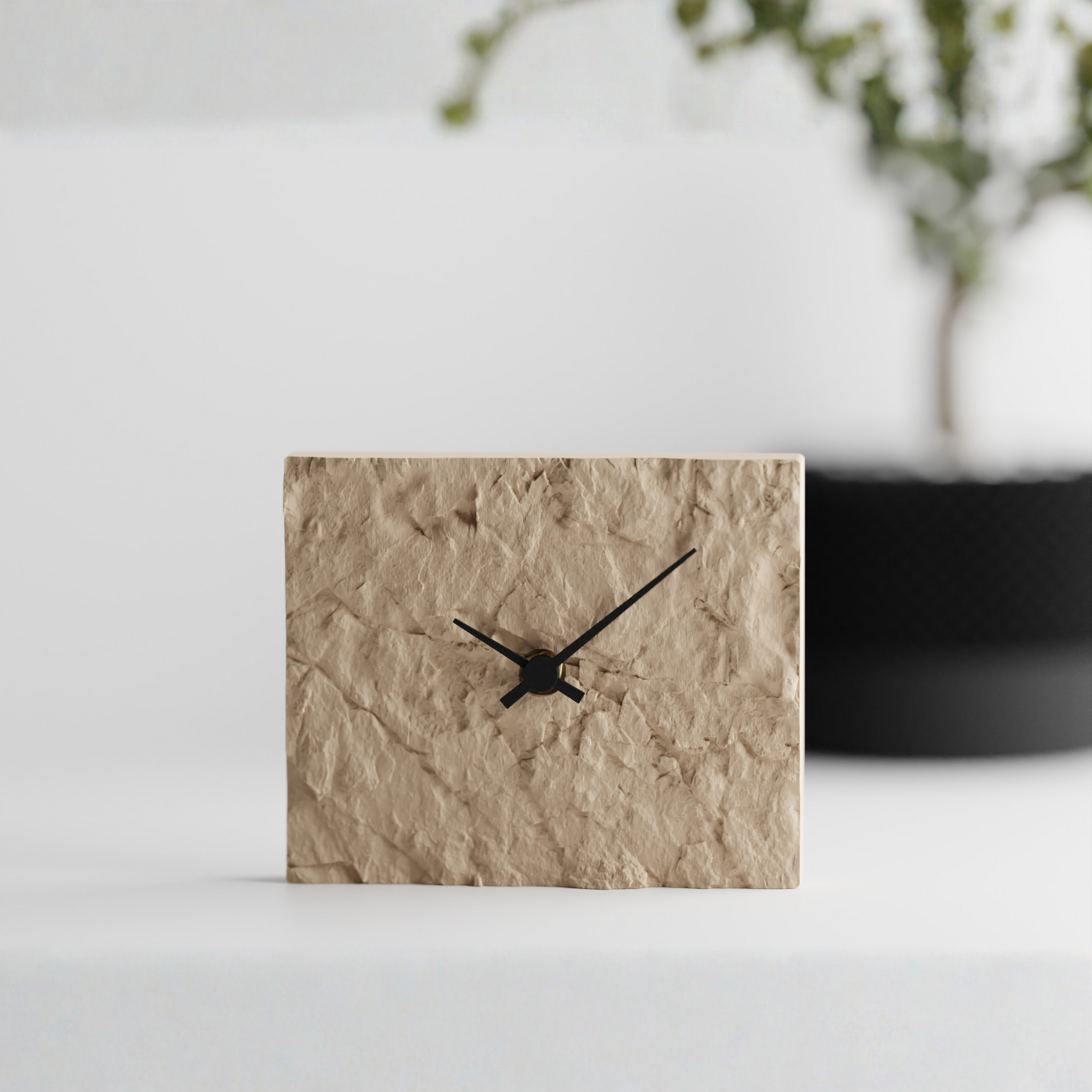 Rock Clock – Modern Stone Texture Clock for Minimalist Home Décor