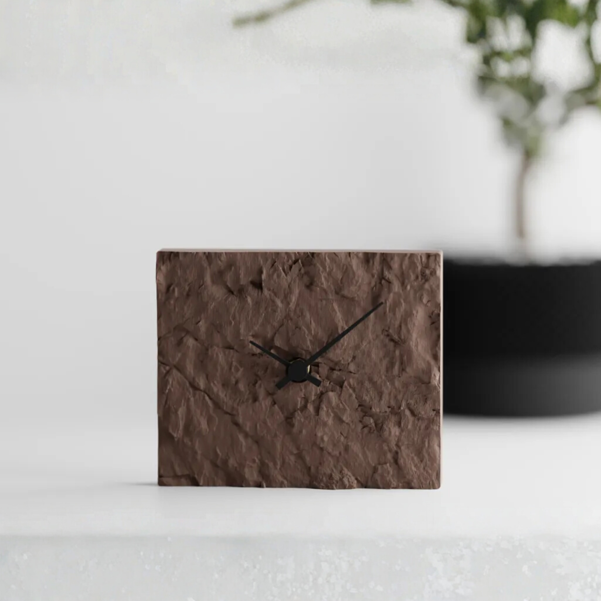 Rock Clock – Modern Stone Texture Clock for Minimalist Home Décor