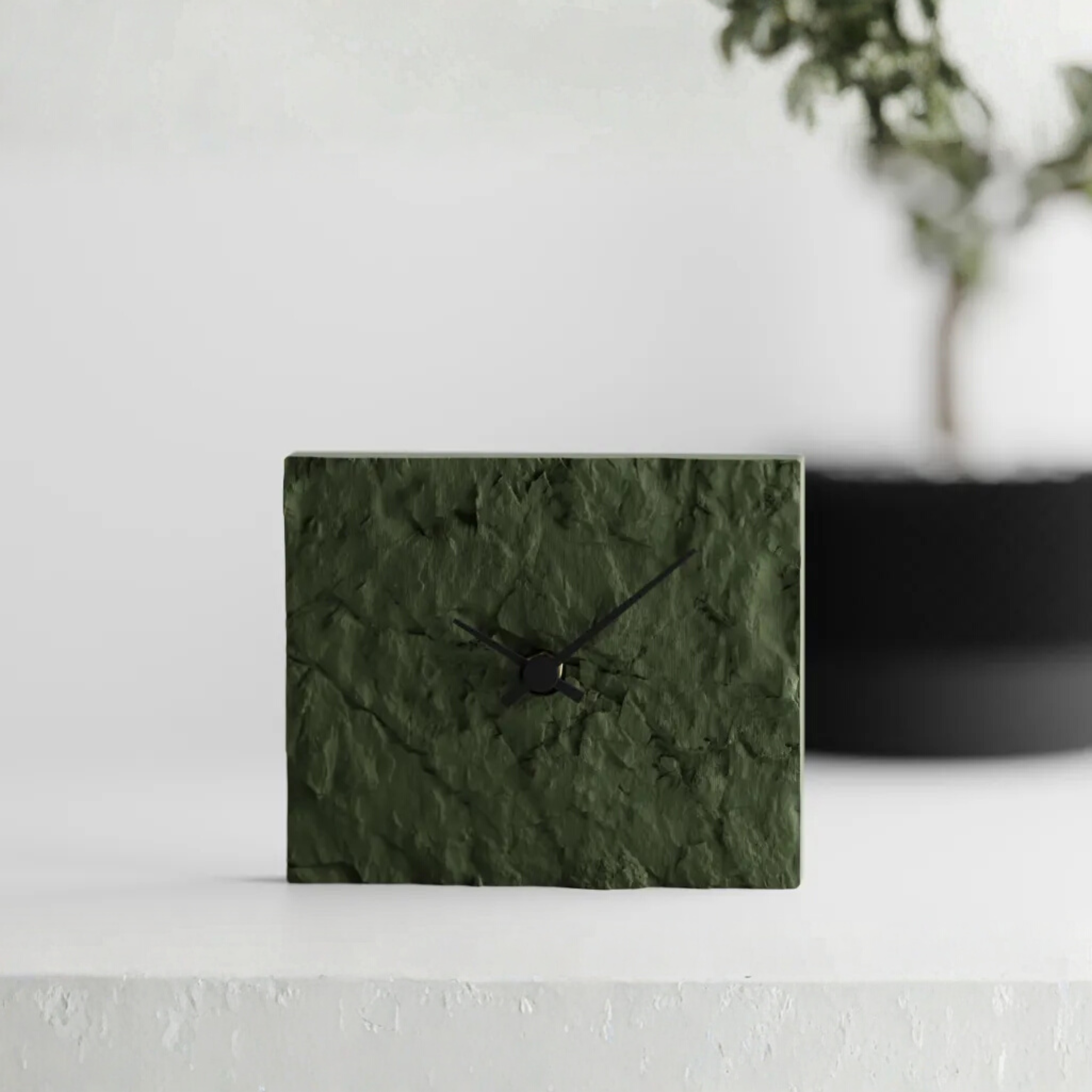 Rock Clock – Modern Stone Texture Clock for Minimalist Home Décor