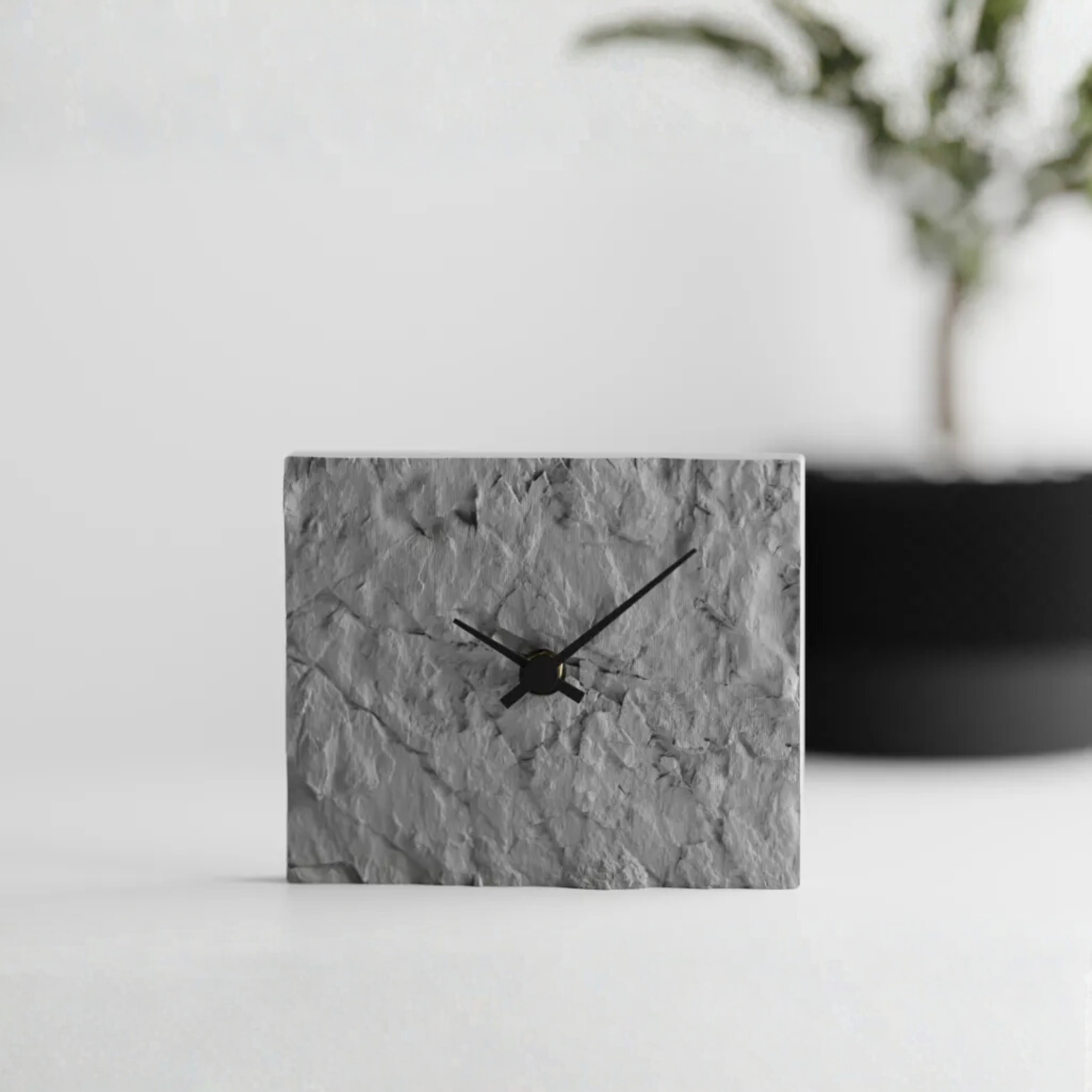 Rock Clock – Modern Stone Texture Clock for Minimalist Home Décor