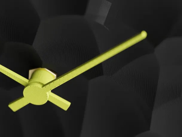 Voronoi Edition Clock – Modern Geometric Timepiece in Matte Black | Minimal Design Decor