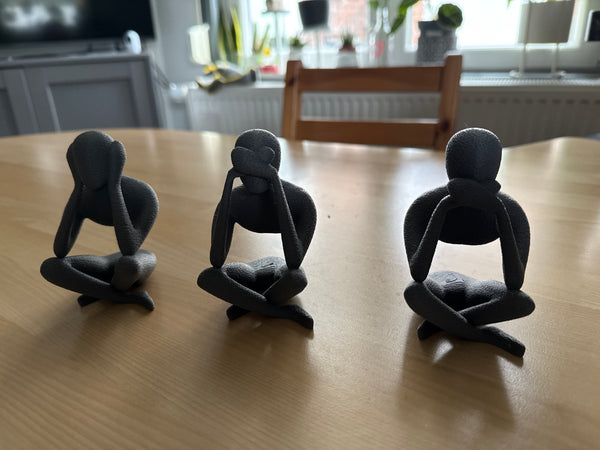 No Evil Trio - Minimalist Modern Sculptures Inspired by the Timeless Proverb
