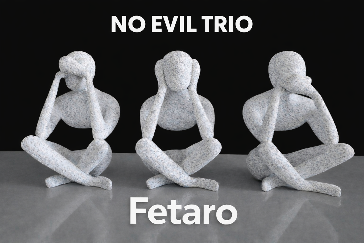 No Evil Trio - Minimalist Modern Sculptures Inspired by the Timeless Proverb Main image