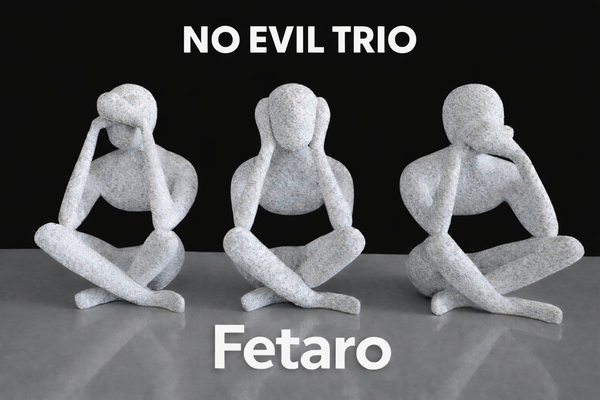 No Evil Trio - Minimalist Modern Sculptures Inspired by the Timeless Proverb