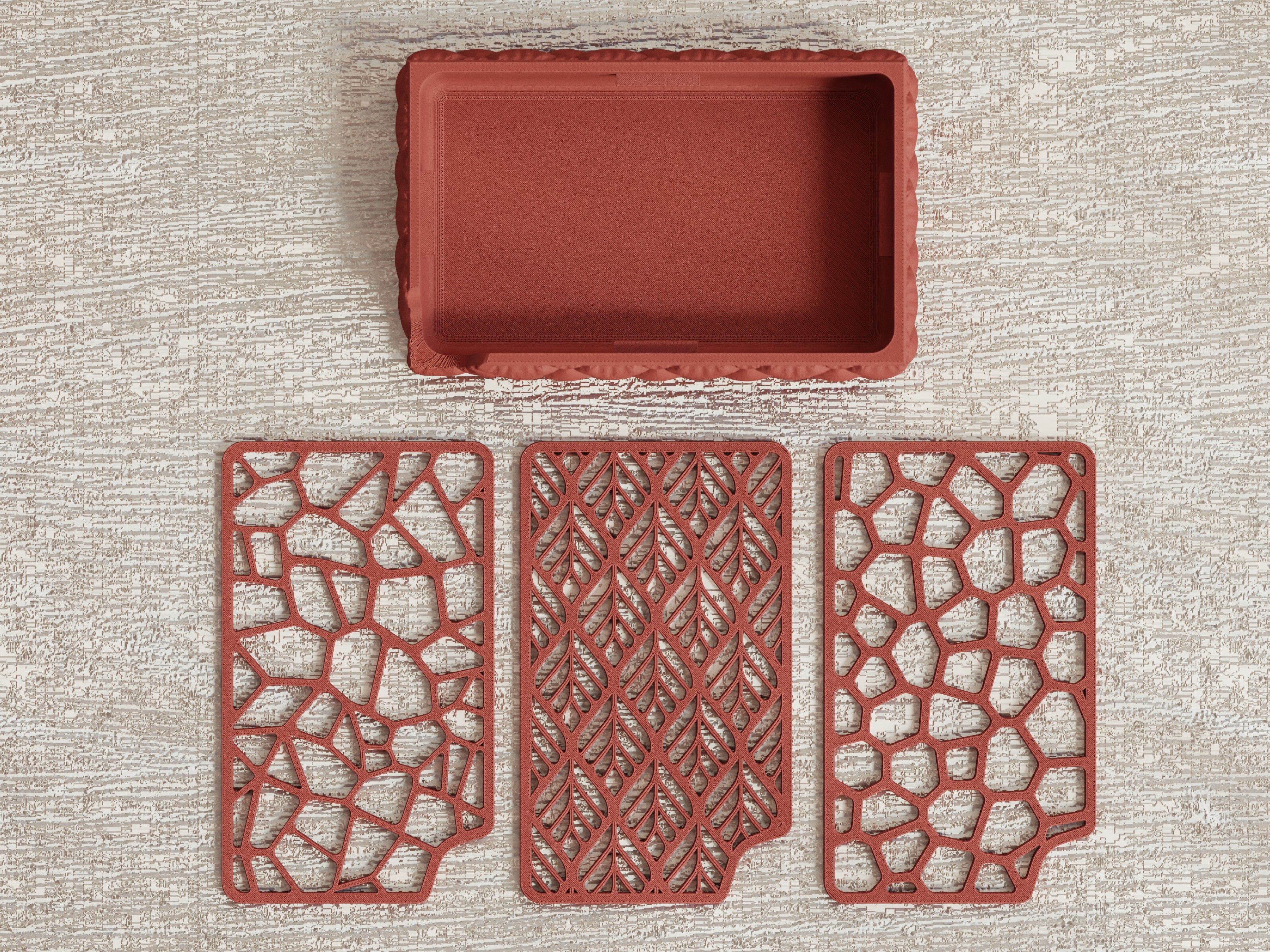 Modern 3D Printed Soap Dish with Interchangeable Drain Designs - Stylish & Durable Bathroom Accessory Secondary image