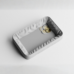 Nuvia Soft-Touch 3D Printed Valet Tray - Modern Minimal Catchall Dish for Keys, Coins & Desk Essentials