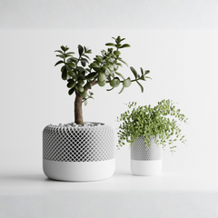 Round Modern Apple HomePod Style Plant Pot Vases