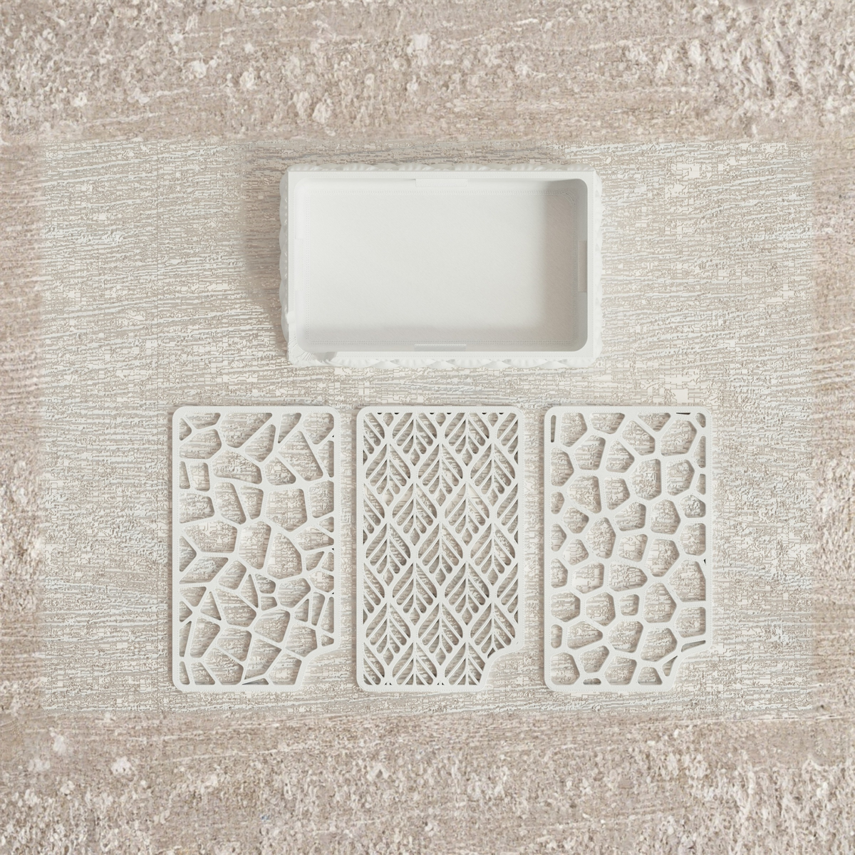 Modern 3D Printed Soap Dish with Interchangeable Drain Designs - Stylish & Durable Bathroom Accessory Main image