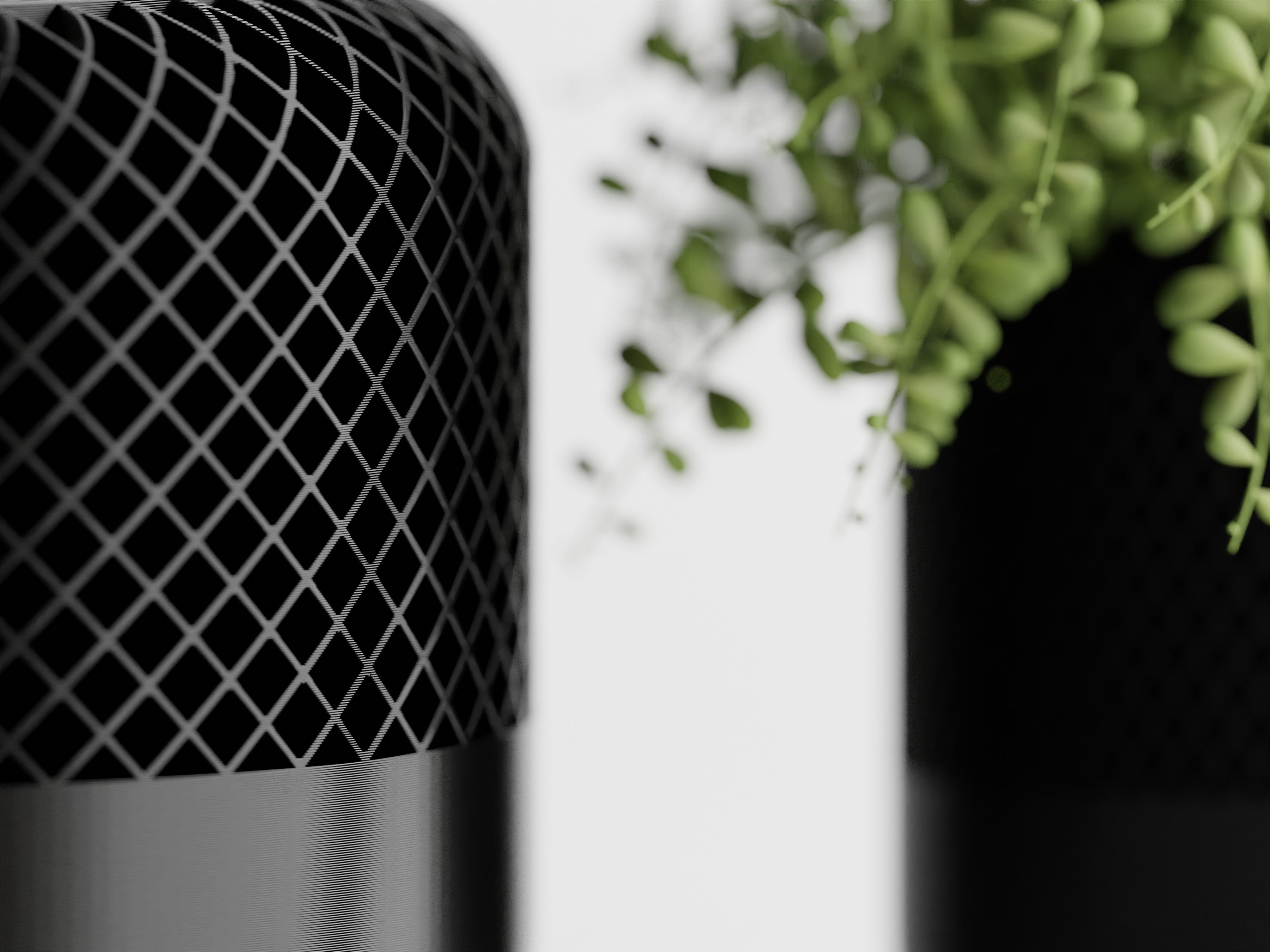 Round Modern Apple HomePod Style Plant Pot Vases