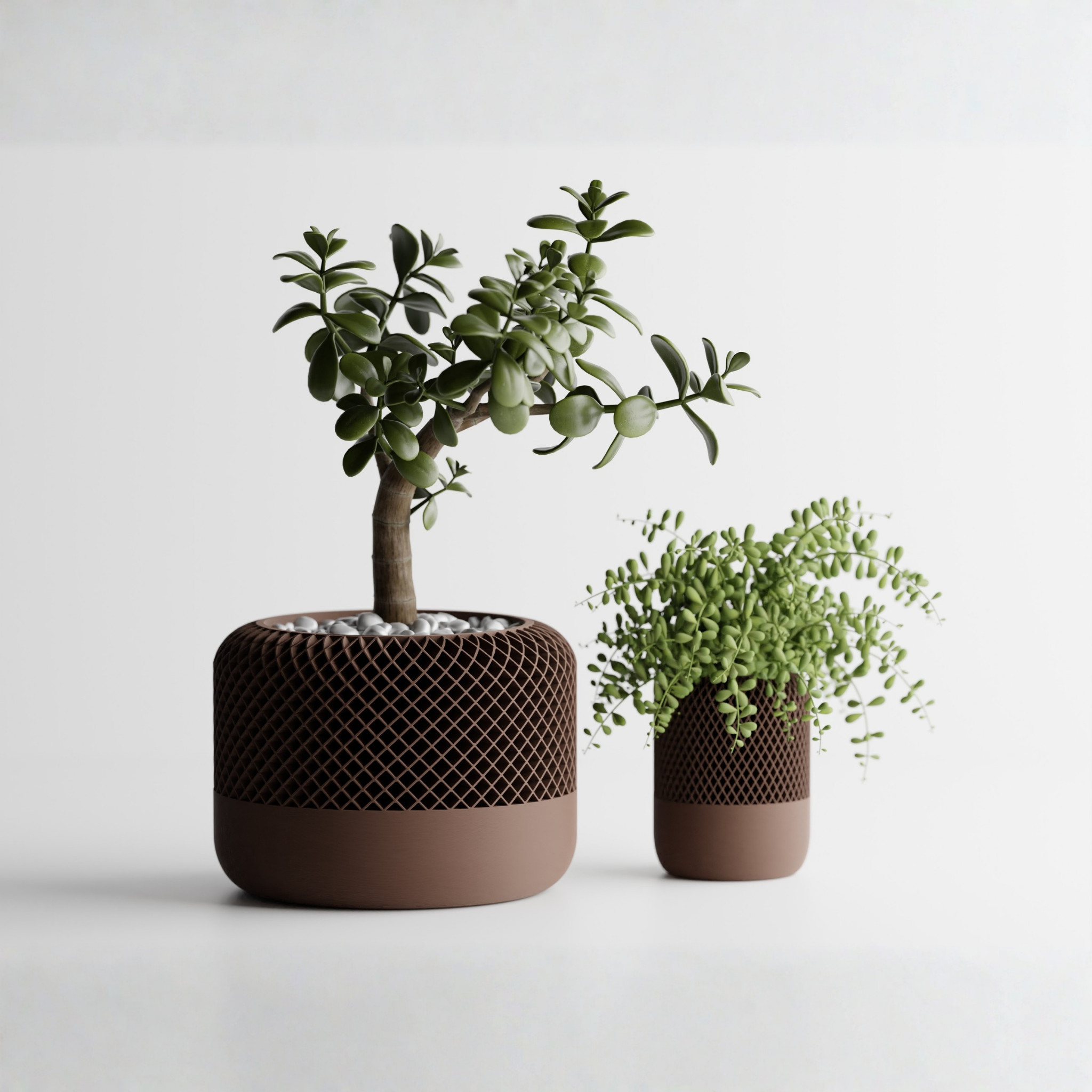 Round Modern Apple HomePod Style Plant Pot Vases
