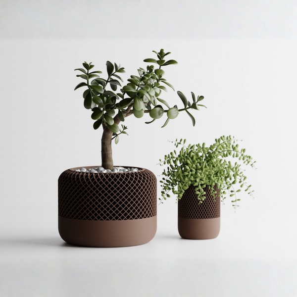 Round Modern Apple HomePod Style Plant Pot Vases