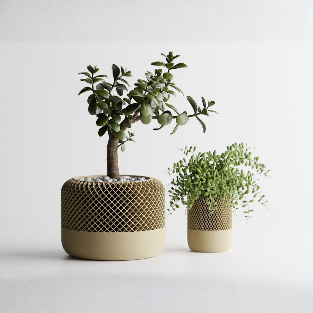 Round Modern Apple HomePod Style Plant Pot Vases