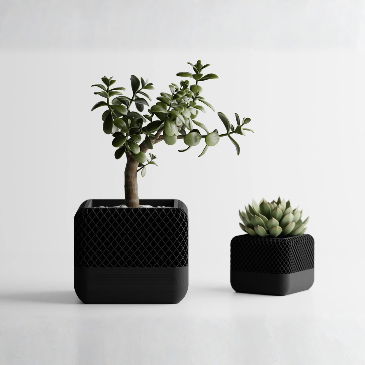 Modern Square Apple Home Pod Style Plant Pot Vases