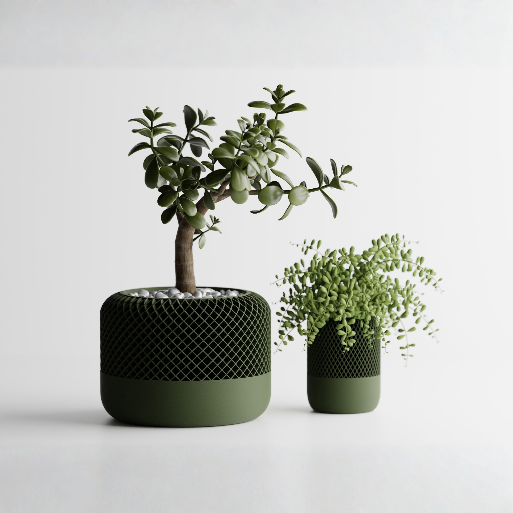 Round Modern Apple HomePod Style Plant Pot Vases